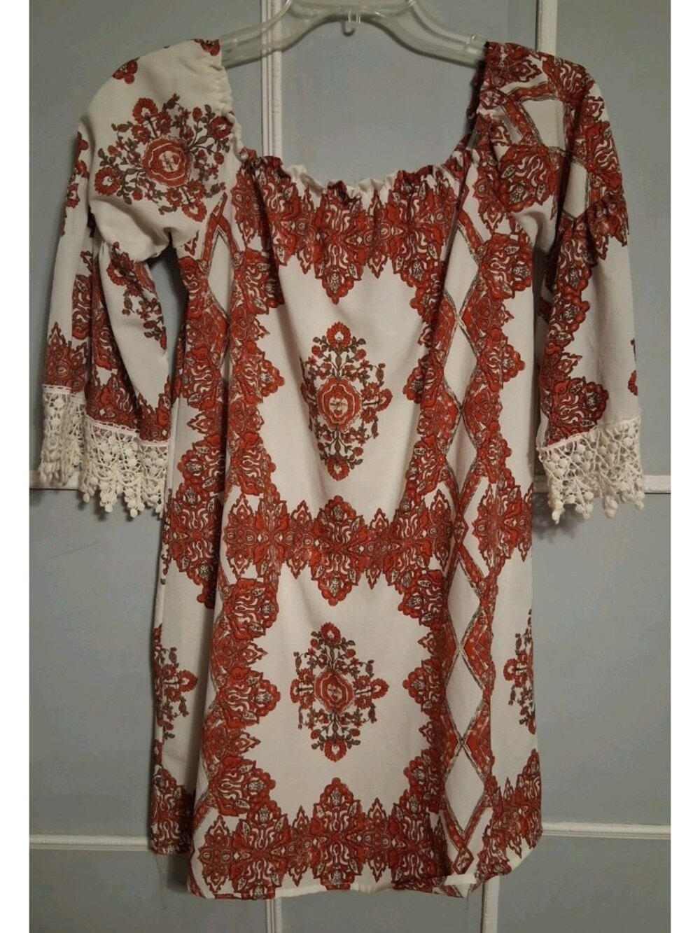 Skylar & Jade Women’s Boho Dress  Size S Crochet Detail